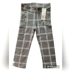 NWT Janie and Jack Toddler Girls 2T Plaid Leggings